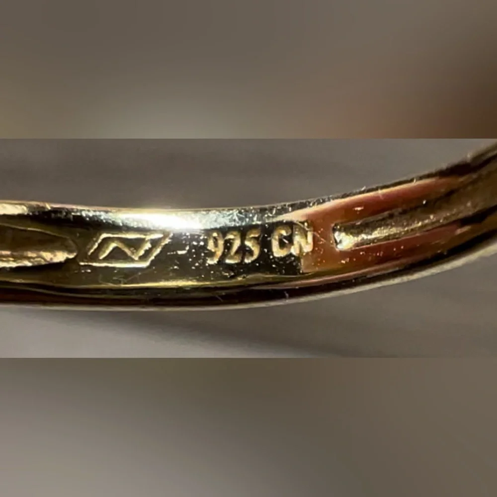 Designer Signed Gold Over Sterling Silver Lover’s Knot Ring, Size 6 - Picture 4 of 8